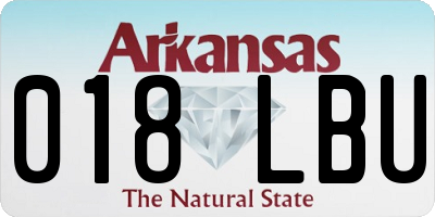 AR license plate 018LBU