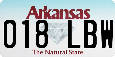 AR license plate 018LBW