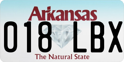 AR license plate 018LBX