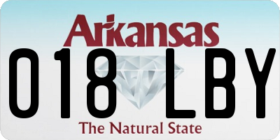 AR license plate 018LBY