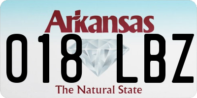 AR license plate 018LBZ