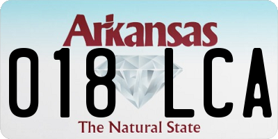 AR license plate 018LCA