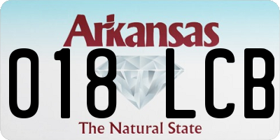 AR license plate 018LCB
