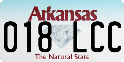 AR license plate 018LCC