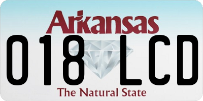 AR license plate 018LCD