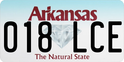 AR license plate 018LCE