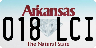 AR license plate 018LCI