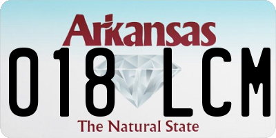 AR license plate 018LCM