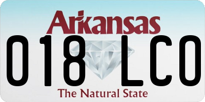 AR license plate 018LCO
