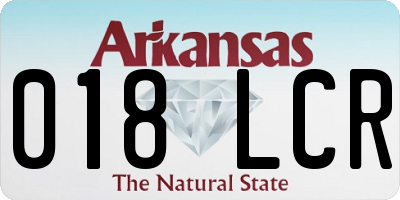 AR license plate 018LCR