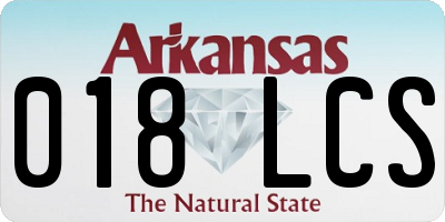 AR license plate 018LCS