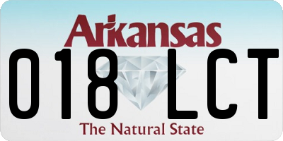 AR license plate 018LCT