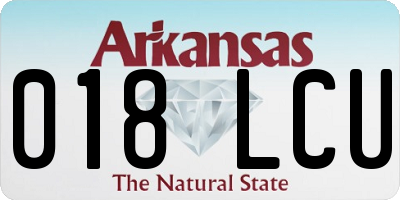 AR license plate 018LCU