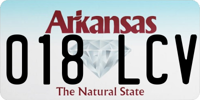 AR license plate 018LCV