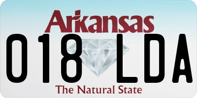 AR license plate 018LDA