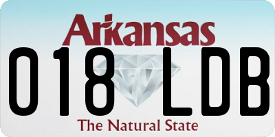 AR license plate 018LDB