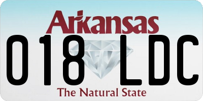 AR license plate 018LDC