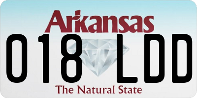 AR license plate 018LDD