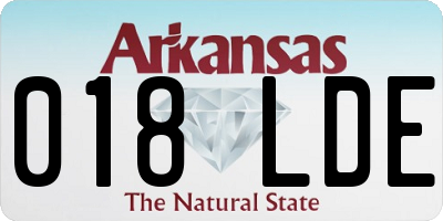 AR license plate 018LDE
