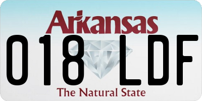AR license plate 018LDF