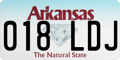 AR license plate 018LDJ