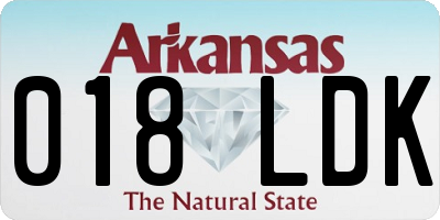 AR license plate 018LDK