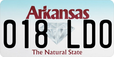 AR license plate 018LDO