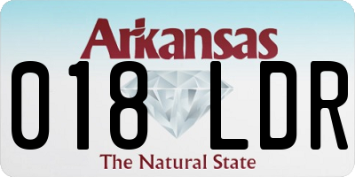 AR license plate 018LDR