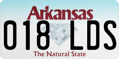 AR license plate 018LDS