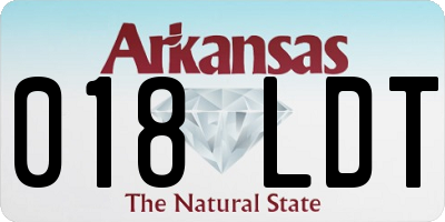AR license plate 018LDT