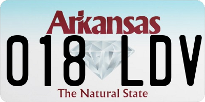 AR license plate 018LDV
