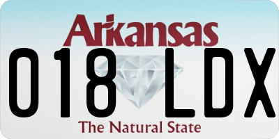 AR license plate 018LDX