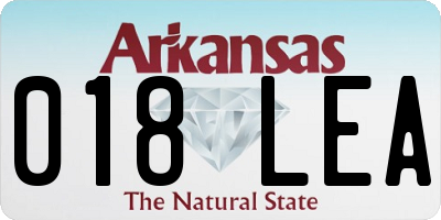 AR license plate 018LEA