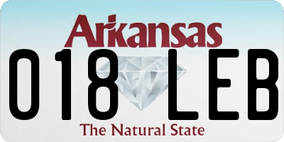AR license plate 018LEB