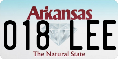 AR license plate 018LEE