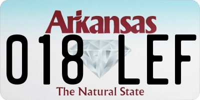 AR license plate 018LEF