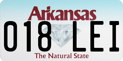 AR license plate 018LEI