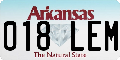 AR license plate 018LEM