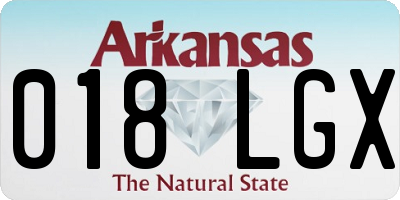 AR license plate 018LGX