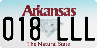 AR license plate 018LLL