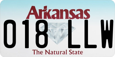AR license plate 018LLW