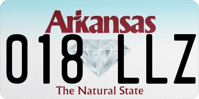 AR license plate 018LLZ