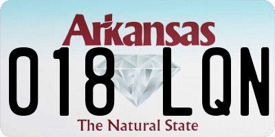 AR license plate 018LQN