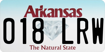 AR license plate 018LRW