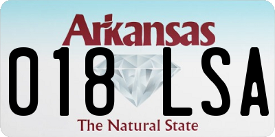 AR license plate 018LSA