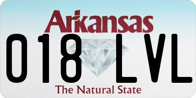 AR license plate 018LVL