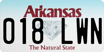 AR license plate 018LWN