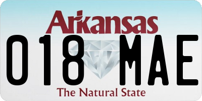 AR license plate 018MAE