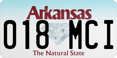 AR license plate 018MCI