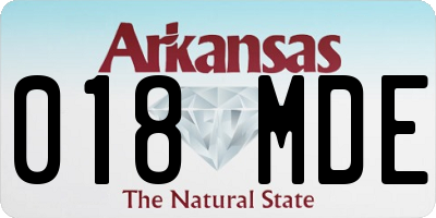 AR license plate 018MDE